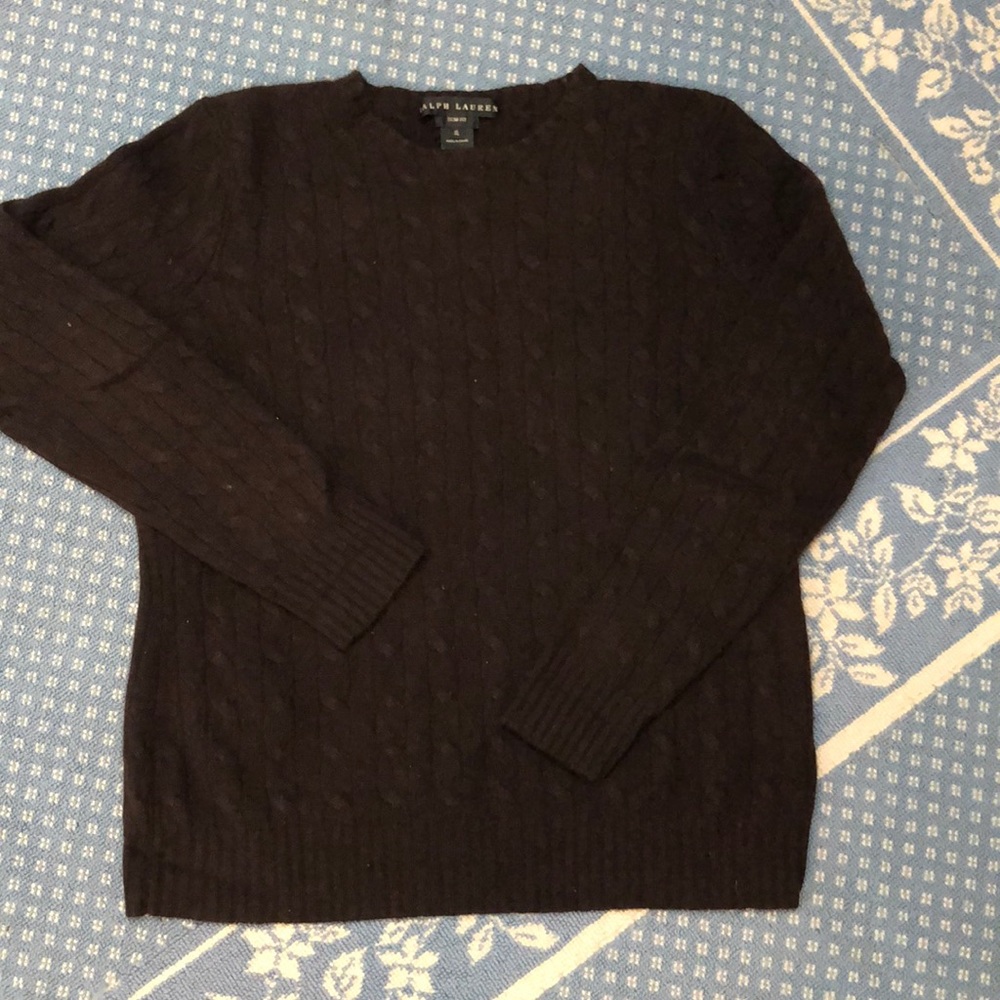 Ralph Lauren 100% cashmere cable knit sweater